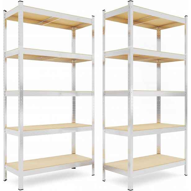 Skladový regál sklepní regál (180 x 90 x 40 cm) do 875 kg, sada 2 kusů