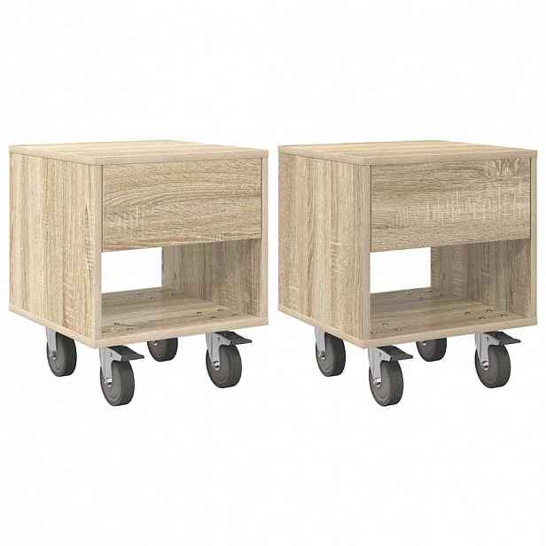 vidaXL Noční stolek 2 ks Sonoma dub 40,5 x 40 x 48 cm Kompozitní dřevo