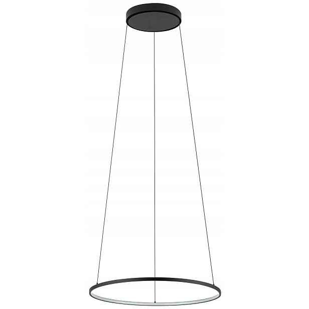 Závěsná lampa Circolo Černá 18W Led 4000K 45cm Stropní Svítidlo Pokoj Dům