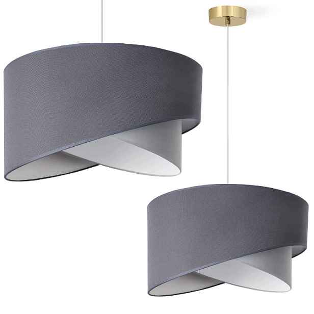 Závěsná Stropní Lustrová Lampa S Tmavě Šedým Stínidlem Do Obývacího Pokoje V Ložnici