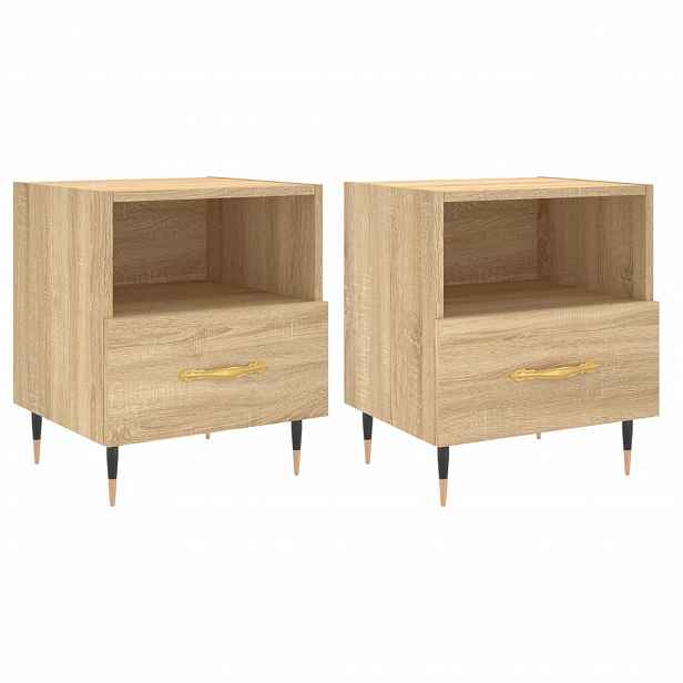vidaXL Noční stolky 2 ks dub sonoma 40 x 35 x 47,5 cm kompozitní dřevo