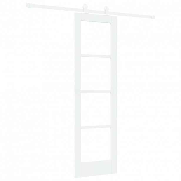 vidaXL Posuvné dveře ORKDAL 61 x 198,5 cm Masivní borové dřevo a sklo