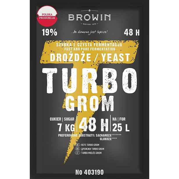 Browin Turbo GROM 48h lihovarské kvasnice, 150 g