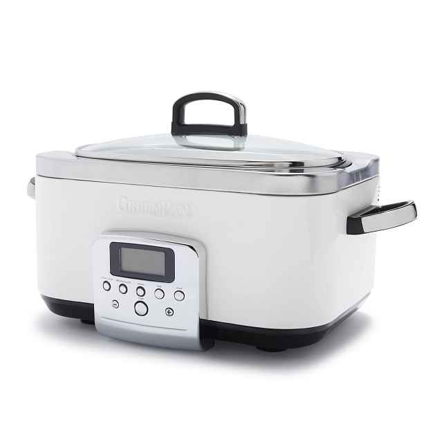 GreenPan Elektrický pomalý hrnec s keramickým nepřilnavým povrchem, 6 l, krémová CC005313-001