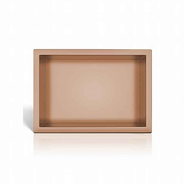 Koupelnová Polička 30x20x10 cm Měděná Wall-box One Balneo