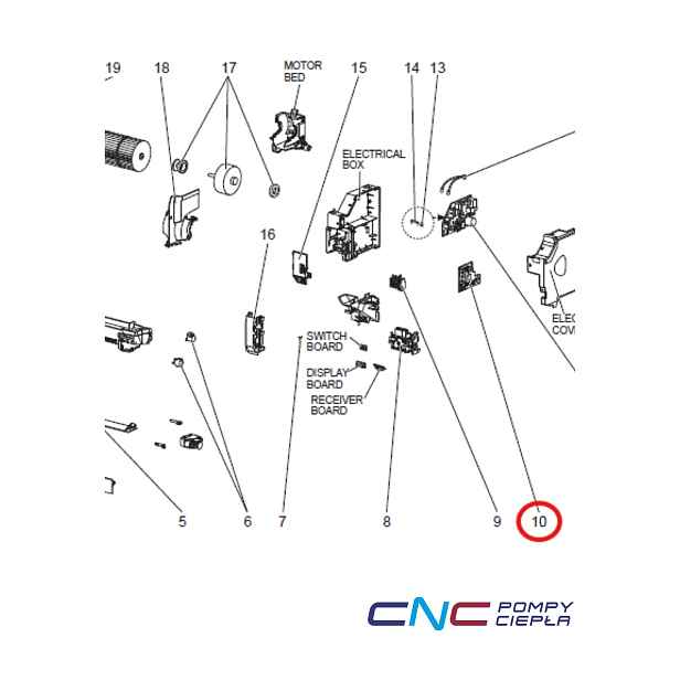 Mitsubishi 498128 E2254L452 ovládací deska Pcb pro klimatizační zařízení