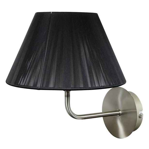 Nástěnná lampa černá 1xE14 matný nikl EMON