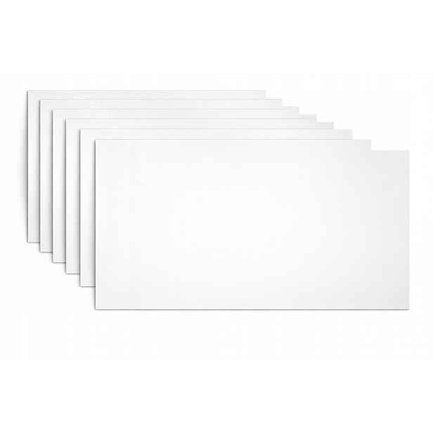 Nástěnný panel Samolepicí nástěnné panely Pvc Bílý Hladký 60x30 cm 8 ks