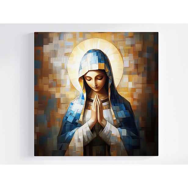 Obraz Na Plátně Canvas Marie Modlitba Matka Boží Aureola Vánoce 50x50