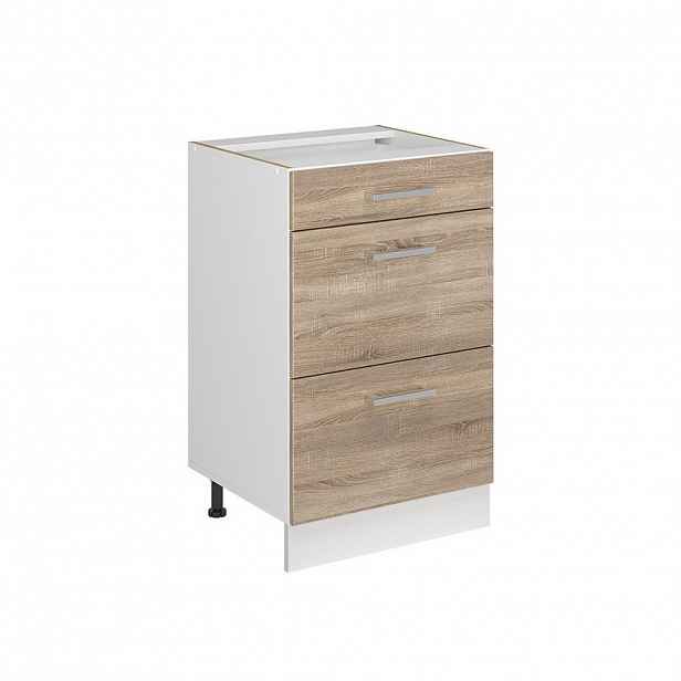 Vicco SPODNÍ SKŘÍŇKA KUCHYŇSKÉ LINKY R-Line, Sonoma/Bílá, 50 cm bez pracovní desky