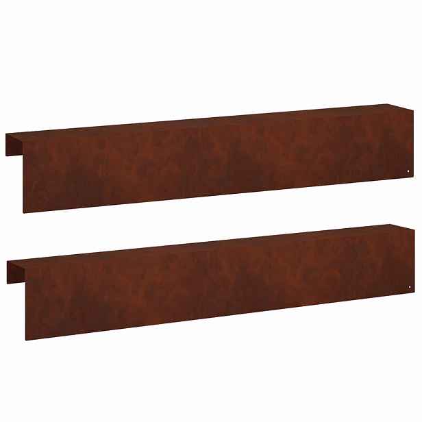 vidaXL Krycí profil na zahradní obruby 2 ks 100 x 10 x 15 cm