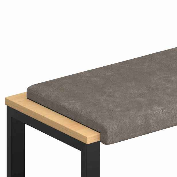 vidaXL Polštář na lavici Umělá kůže Šedá Hloubka 35 cm