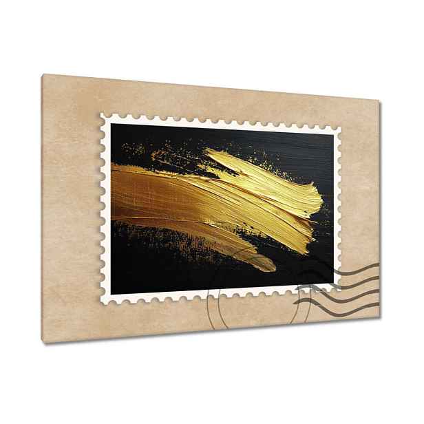 Obrazy 120x80 Zlaté šumění štětcem