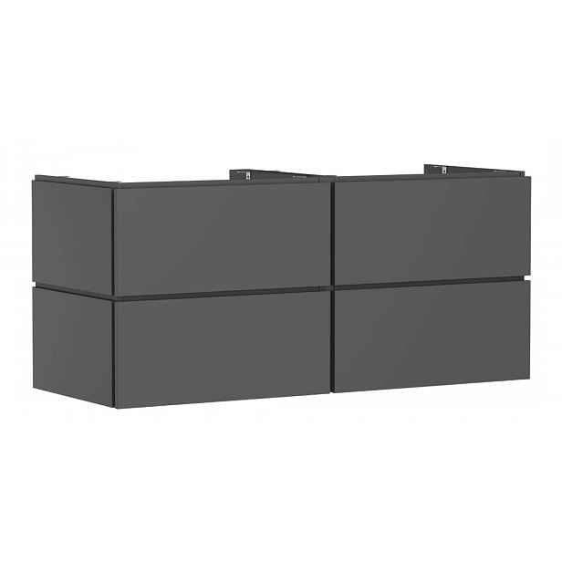 Hansgrohe Xilesa E - Umyvadlová skříňka, 62x138x55 cm, 4 zásuvky, matná šedá 54305760