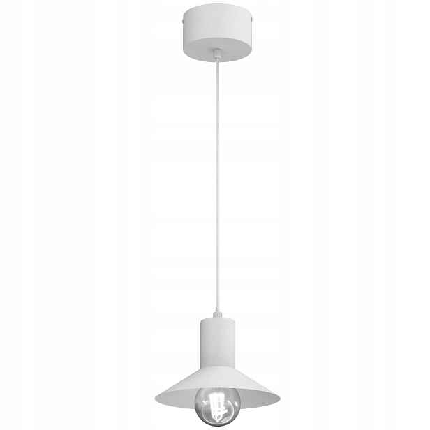 Luminex Závěsná lampa Nox bílý kužel 20 cm 1xE27 15W IP20