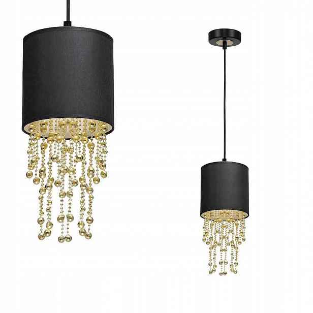 Milagro Závěsná lampa Almeria MLP6439 E27 Černá Zlatá Nastavitelná Obývací pokoj