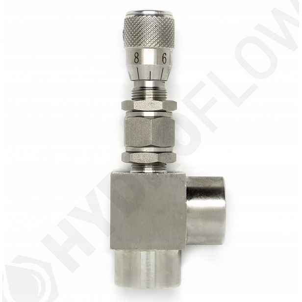 Panelový úhlový dávkovací ventil G1/8" nerezový SS304 přesnost 160 bar