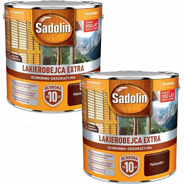 Set Sadolin Extra 2x2,5L Ochranný Lak Na Dřevo Palisander 5L