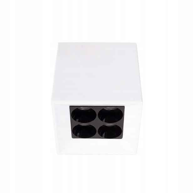 Stropní Led spot 5W bílý čtvercový 4x bod Maxlight X-line