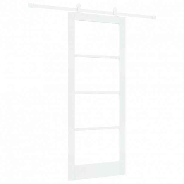 vidaXL Posuvné dveře ORKDAL 83 x 202 cm Masivní borové dřevo a sklo