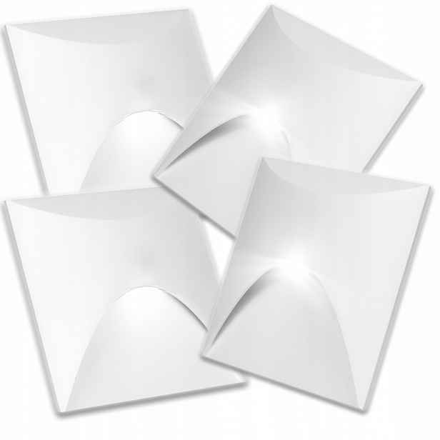 4x Bílá Hliníková Schodišťová Objímka Detektor Soumraku Senzor Soumraku