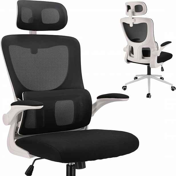 Kancelářská otočná židle Ergonomická Moderní do kanceláře Zeo černá JUMIhome
