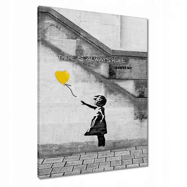 Obrazy 60x80 Banksy Balonek Dívka