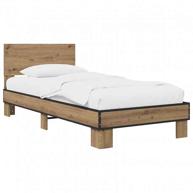 vidaXL Rám postele s čelem Dub artisan 80 x 200 cm Kompozitní dřevo