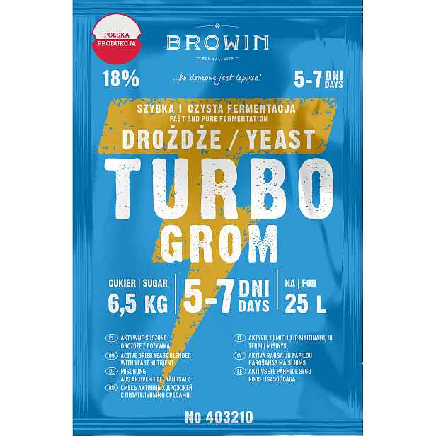 Browin Turbo GROM 5-7 dní lihovarské kvasnice, 85 g