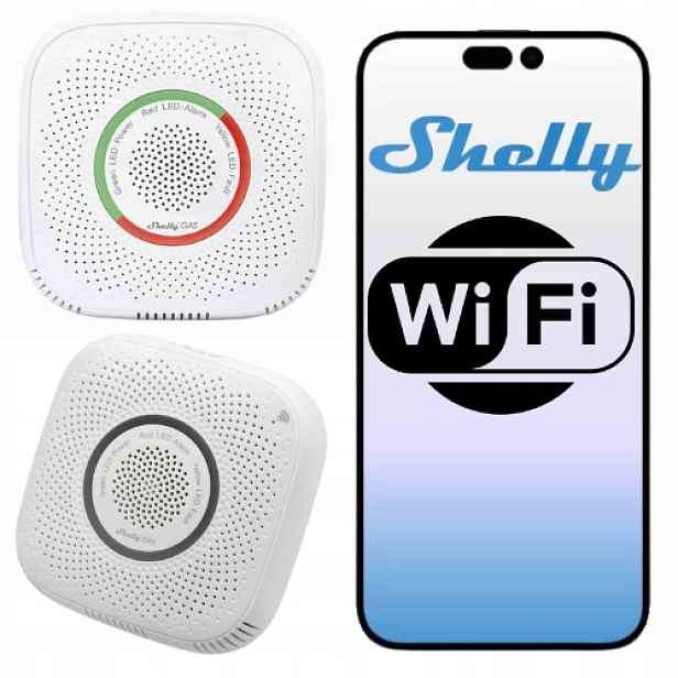 Shelly Gas Cng – detektor plynu WiFi 230 V s alarmem