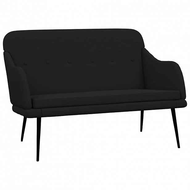 vidaXL Lavice černá 110 x 76 x 80 cm textil