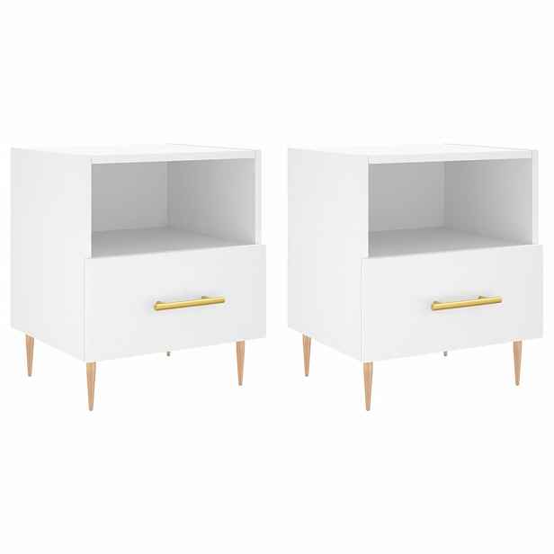 vidaXL Noční stolky 2 ks bílé 40 x 35 x 47,5 cm kompozitní dřevo