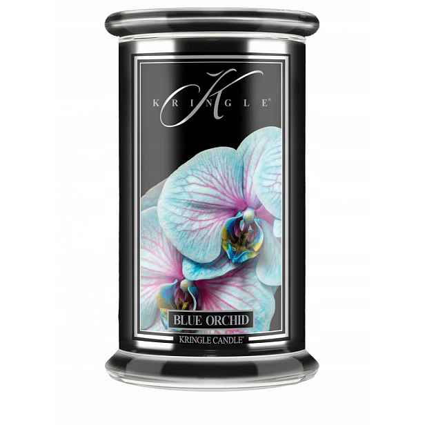 Blue Orchid Kringle Candle – velká svíčka se dvěma knoty (624 g)