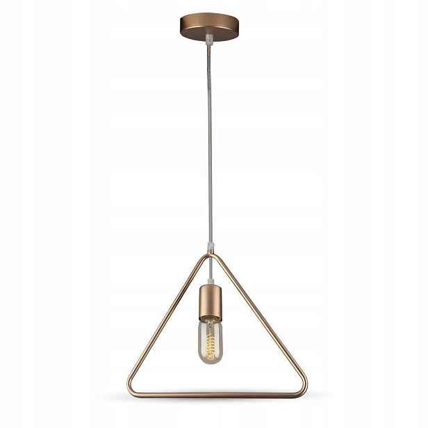 V-tac Závěsná lampa šampaňský trojúhelník zlatá VT-7321-CG