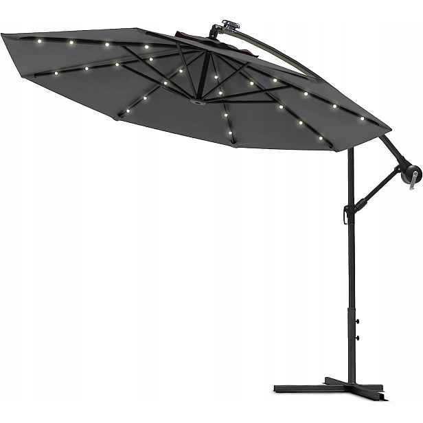 Zahradní Slunečník Led Ø350 Barva Antracit