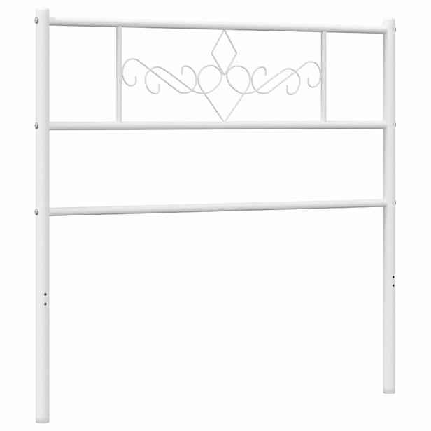 vidaXL Kovové náhradní čelo postele bílé 75 cm