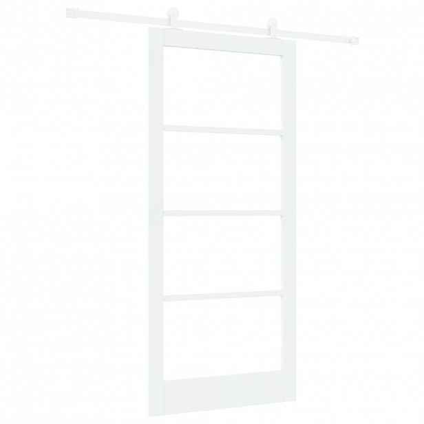 vidaXL Posuvné dveře ORKDAL 93 x 202 cm Masivní borové dřevo a sklo