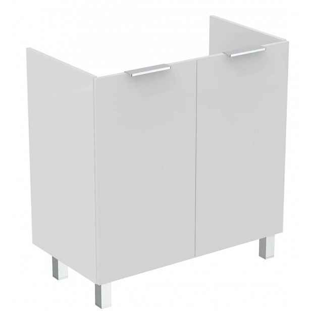 Ideal Standard Eurovit+ - Umyvadlová skříňka, 84x80x44 cm, 2 dvířka, panty L/P, lesklá bílá R0262WG