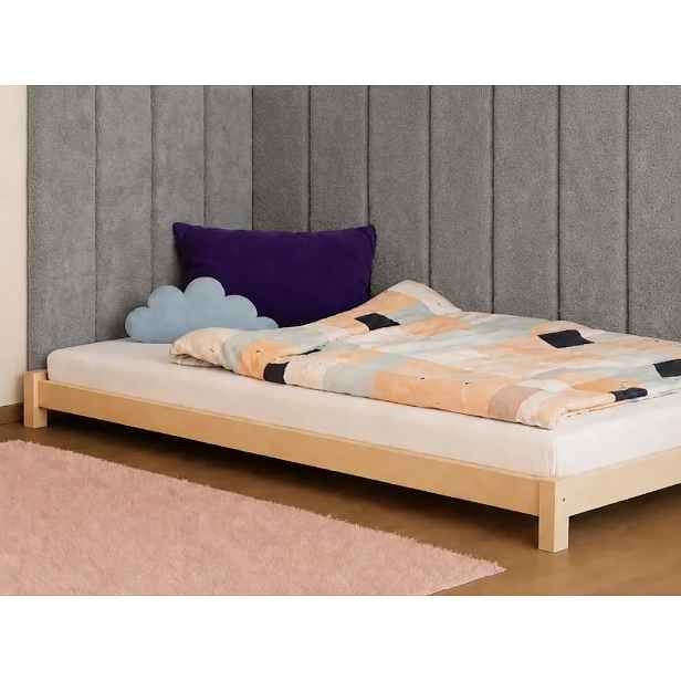 Rovný čalouněný panel na zeď PLYŠ extra dlouhý Zvolte barvu: Hnědá, Zvolte rozměr: 20x220 cm, Uchycení na zeď: Se samolepícím suchým zipem