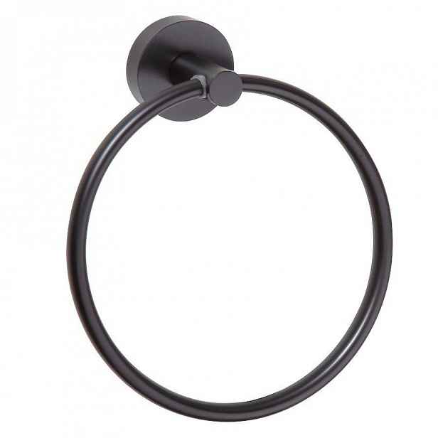 SAPHO - X-ROUND BLACK držák ručníků kruh, černá mat XR411B
