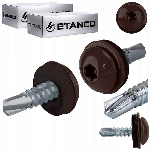 Šrouby do kovu Torx 3 mm 4,8 x 19 mm Ral 8017 500 ks Etanco GT3 Ph Z14