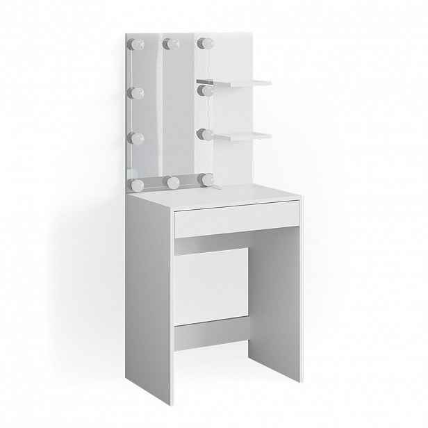 Vicco TOALETNÍ STOLEK Isabelle Bílá 60 cm s LED osvětlením