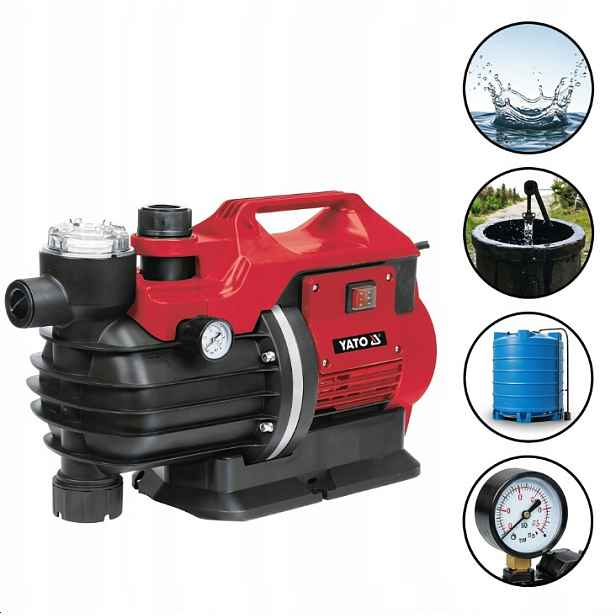 Yato Zahradní Čerpadlo S Filtrem 1300 W 5000 l/h YT-85364 Pro Čistou Vodu