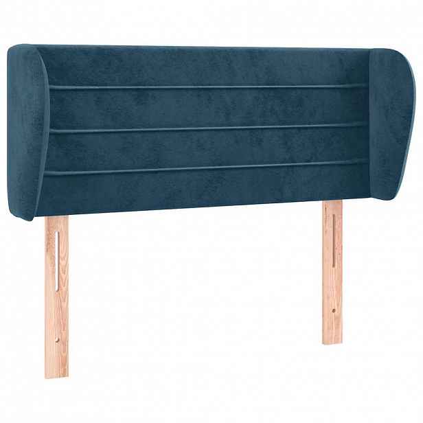 vidaXL Čelo postele typu ušák tmavě modré 93x23x78/88 cm samet