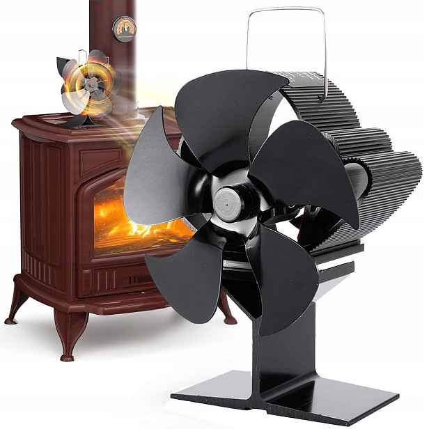Krbový Ventilátor Krbový Ohřívač Teplovzdušný Ventilátor 5 Lopatek
