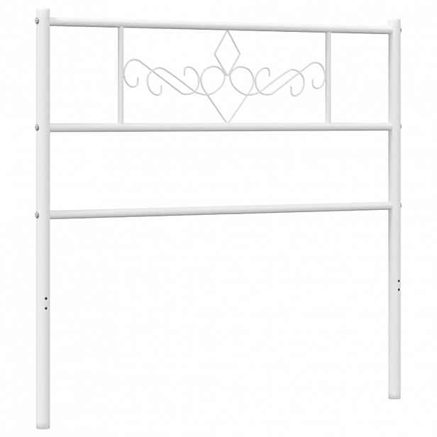 vidaXL Kovové náhradní čelo postele bílé 107 cm