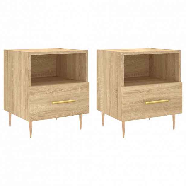 vidaXL Noční stolky 2 ks dub sonoma 40 x 35 x 47,5 cm kompozitní dřevo