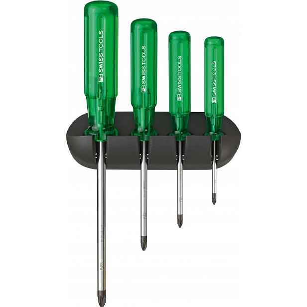 Sada Pb Swiss Tools šroubováků Pz 4-dílná v nástěnném držáku Classic