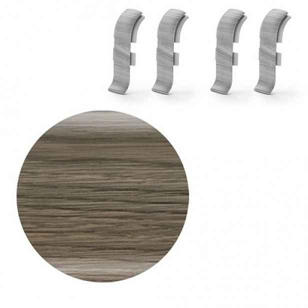 Spojka k soklu Naturel dub Bourbon černý , PVC délka 0,5 cm, výška hrany 56 mm, NATNGTF70