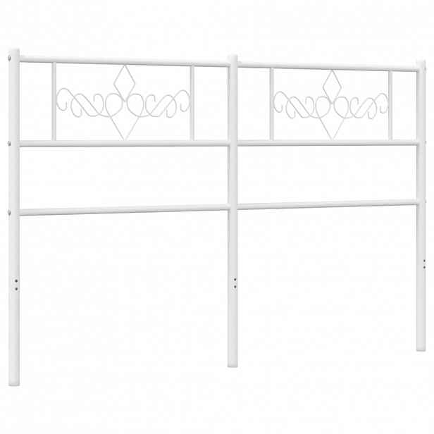 vidaXL Kovové náhradní čelo postele bílé 120 cm